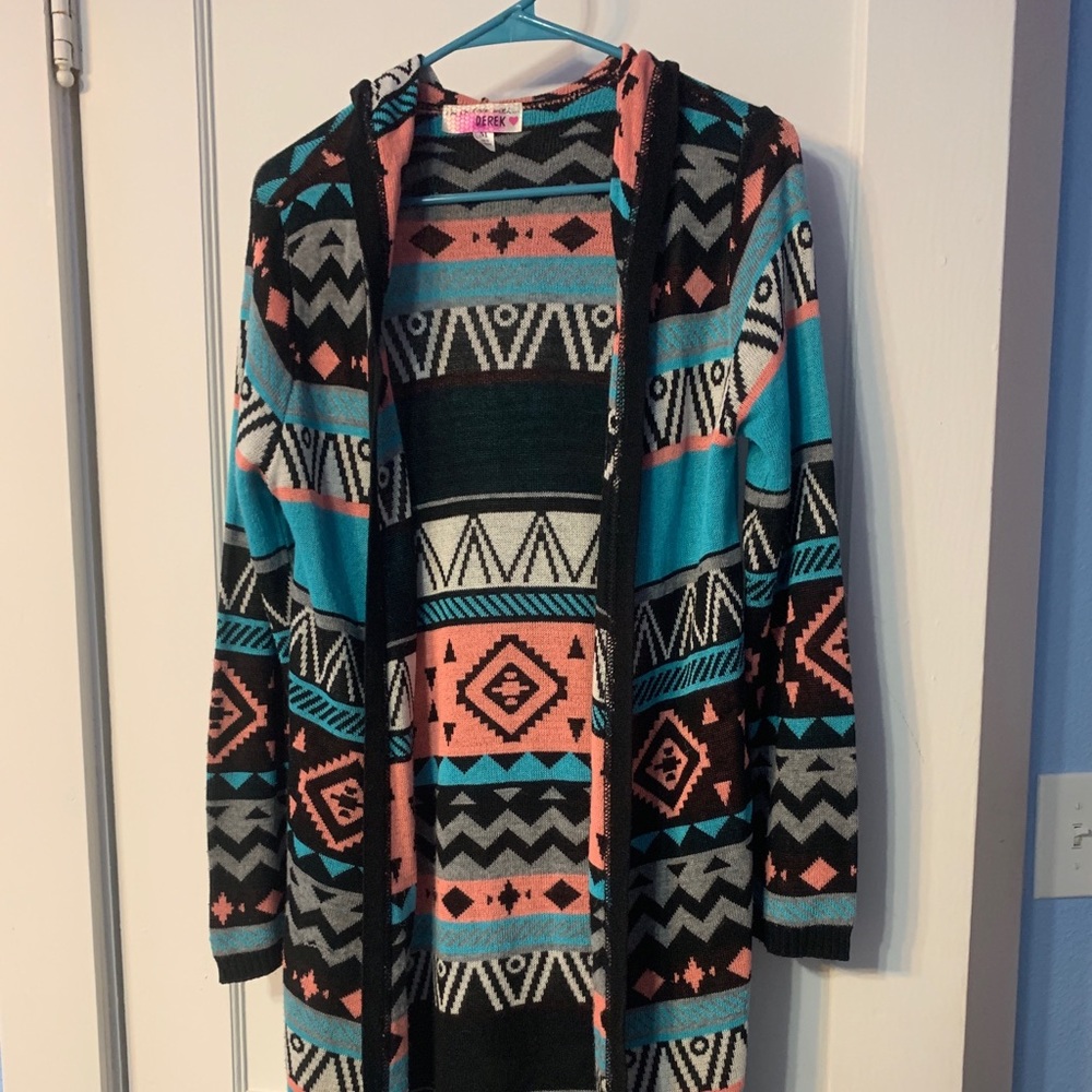 cardigan with hood